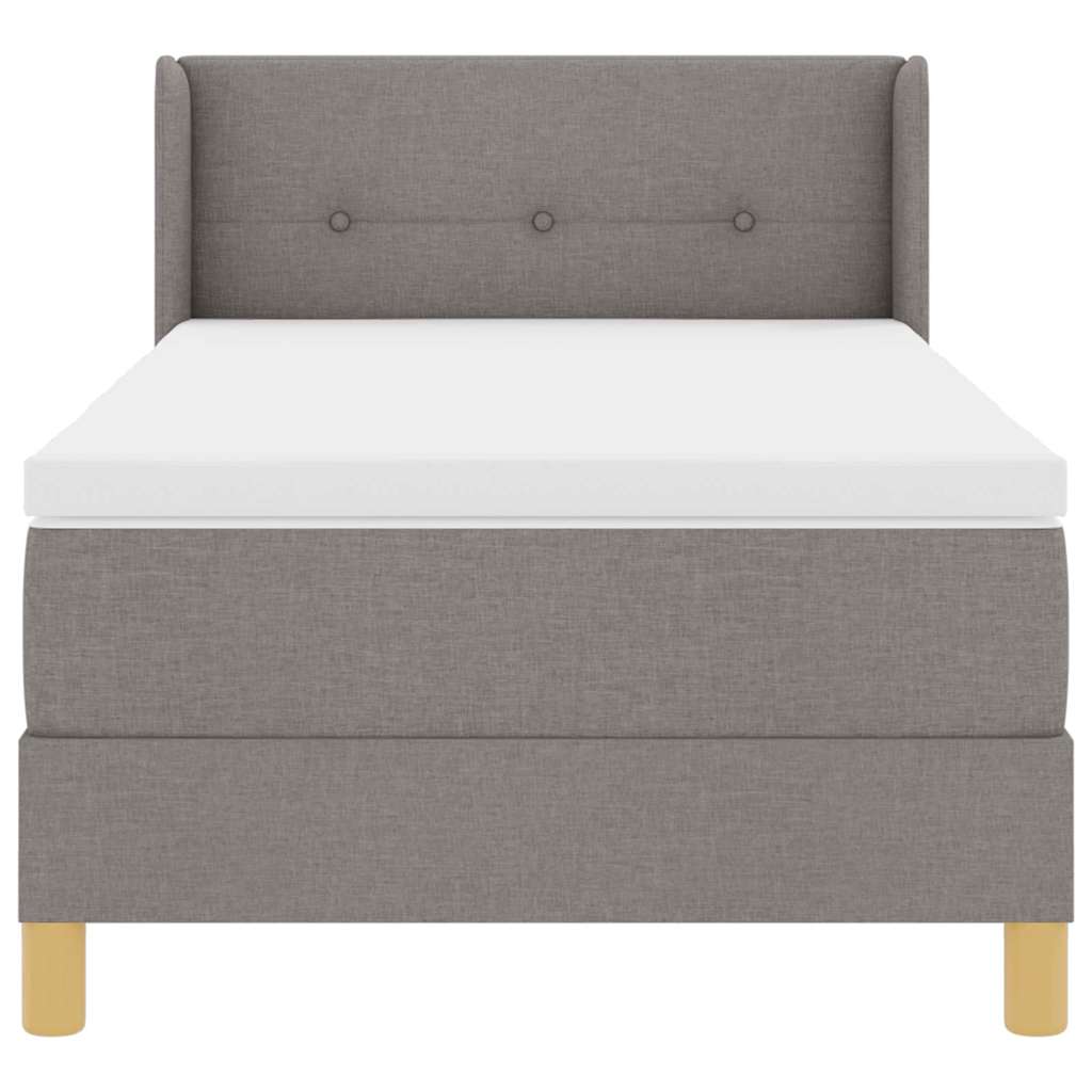 Boxspringbed met hoofdeinde Taupe 200 x 100 cm Stof