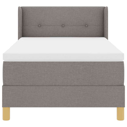 Boxspringbed met hoofdeinde Taupe 200 x 100 cm Stof
