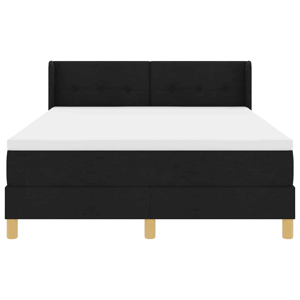 Boxspring bed met hoofdeinde Zwart 140 x 200 cm Bez polling