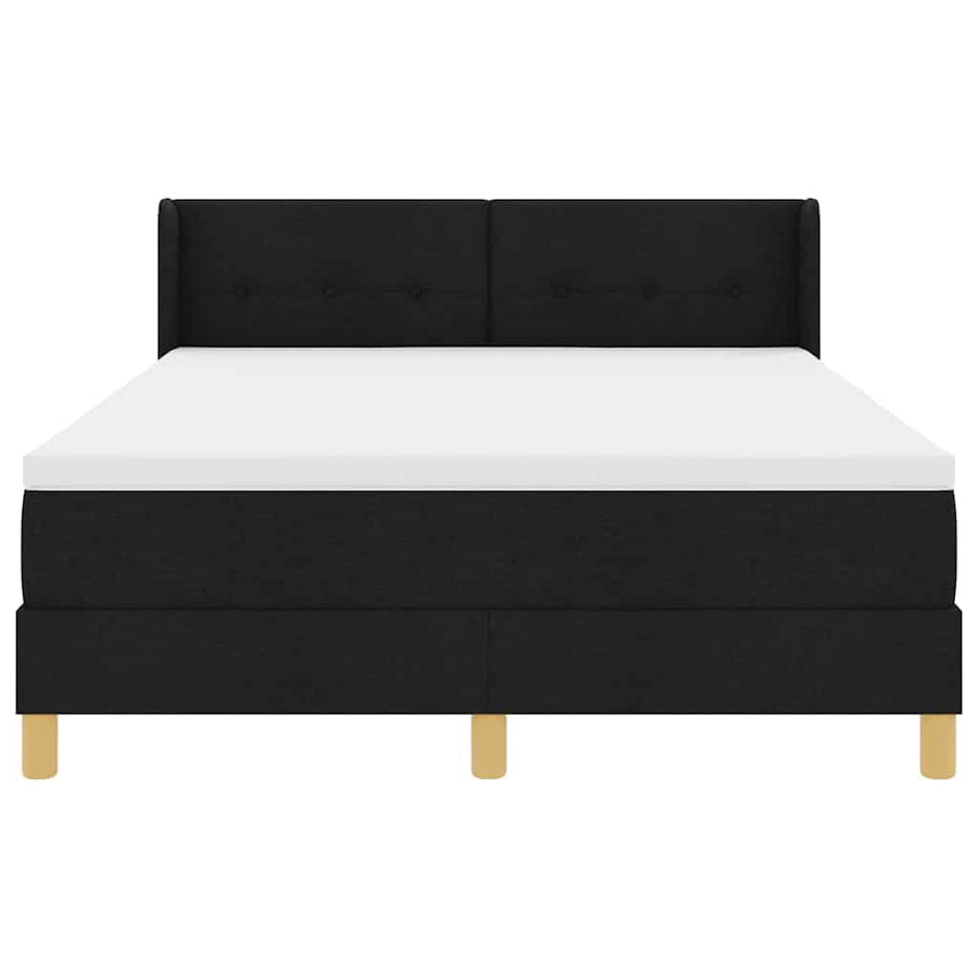 Boxspring bed met hoofdeinde Zwart 140 x 200 cm Bez polling