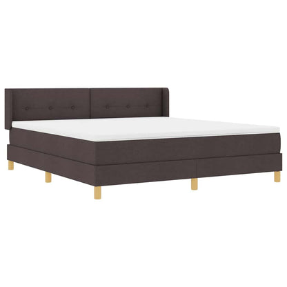 Boxspring bed Donkerbruin en Wit 180 x 200 cm Polyester