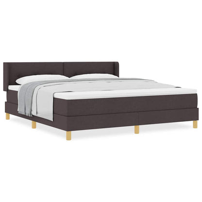 Boxspring bed Donkerbruin en Wit 180 x 200 cm Polyester