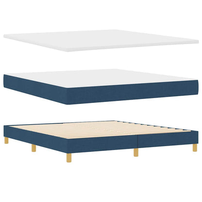 Boxspringbed met matras met hoofdeinde Blauw 180 x 200 cm Stof