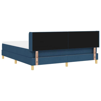 Boxspringbed met matras met hoofdeinde Blauw 180 x 200 cm Stof