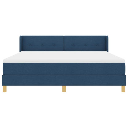 Boxspringbed met matras met hoofdeinde Blauw 180 x 200 cm Stof