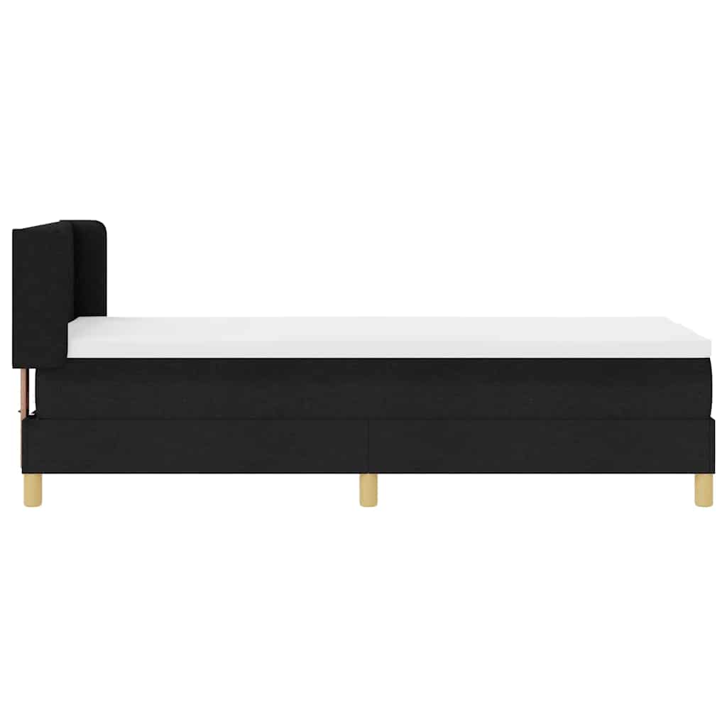 Boxspring bed Zwart en Wit en Zwart 80 x 200 cm Stof