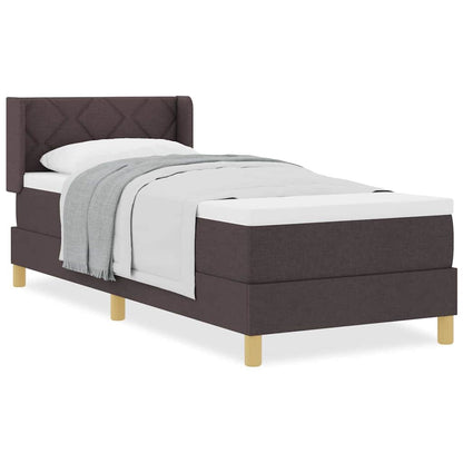 Boxspring bed Donkerbruin en Wit 80 x 200 cm Stof