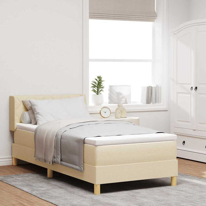 Boxspringbed met matras Crème 190 x 90 cm Polyester