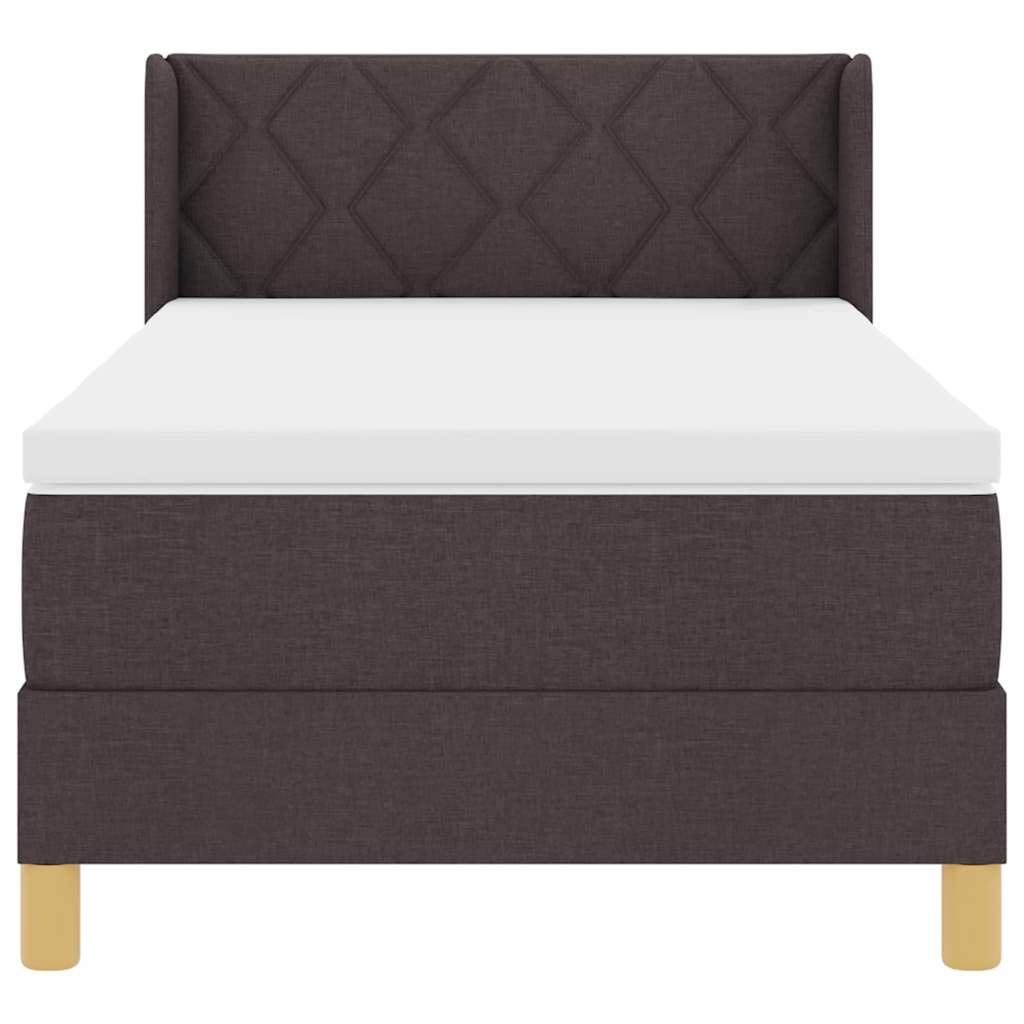 Boxspring bed Anders met hoofdeinde Donkerbruin 90 x 200 cm Hout