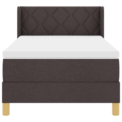 Boxspring bed Anders met hoofdeinde Donkerbruin 90 x 200 cm Hout