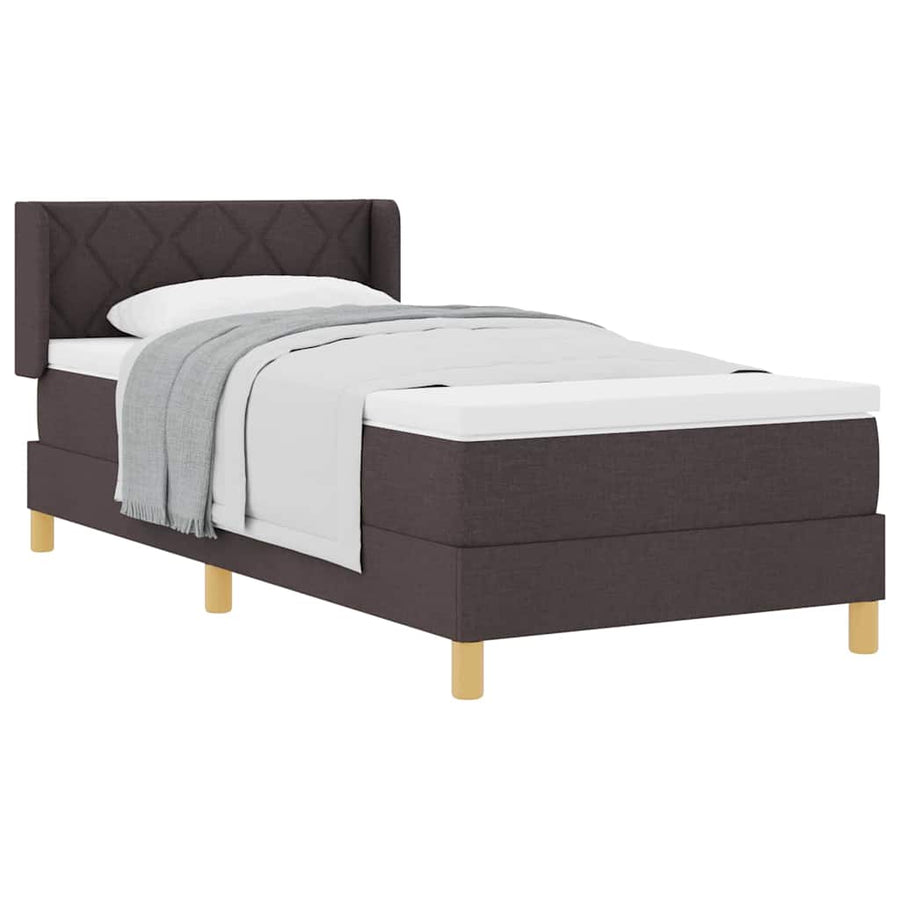 Boxspring bed Anders met hoofdeinde Donkerbruin 90 x 200 cm Hout