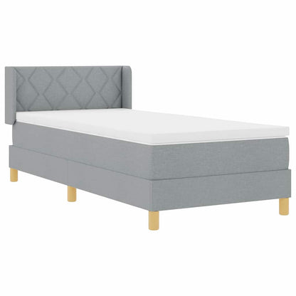 Boxspringbed met matras Lichtgrijs 200 x 100 cm Stof
