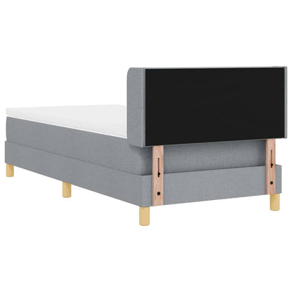 Boxspringbed met matras Lichtgrijs 200 x 100 cm Stof