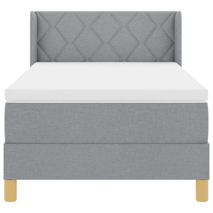 Boxspringbed met matras Lichtgrijs 200 x 100 cm Stof