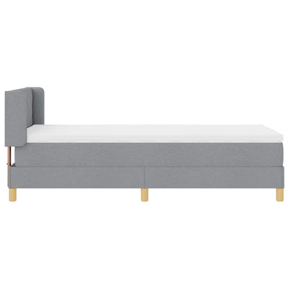 Boxspringbed met matras Lichtgrijs 200 x 100 cm Stof