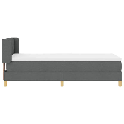 Boxspringbed met Matras, Donkergrijs, 100 x 200 cm, Stof