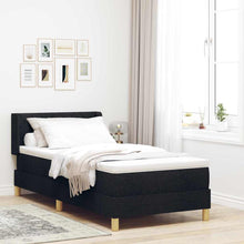 Boxspring bed Geometrisch met hoofdeinde Zwart 100 x 200 cm Hout