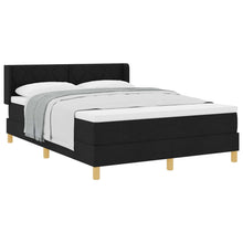 Boxspringbed met hoofdeinde Zwart 190 x 140 cm Stof
