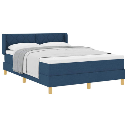 Boxspringbed met hoofdeinde Blauw 190 x 140 cm Stof