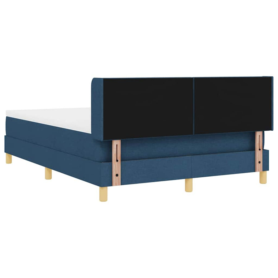 Boxspringbed met hoofdeinde Blauw 190 x 140 cm Stof