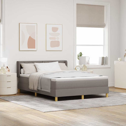 Boxspringbed met hoofdeinde Taupe 200 x 140 cm Stof