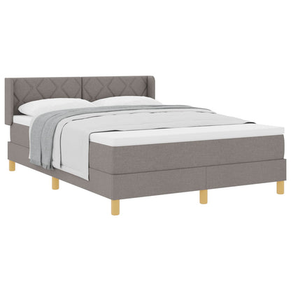 Boxspringbed met hoofdeinde Taupe 200 x 140 cm Stof