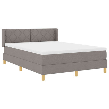 Boxspringbed met hoofdeinde Taupe 200 x 140 cm Stof