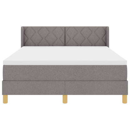 Boxspringbed met hoofdeinde Taupe 200 x 140 cm Stof