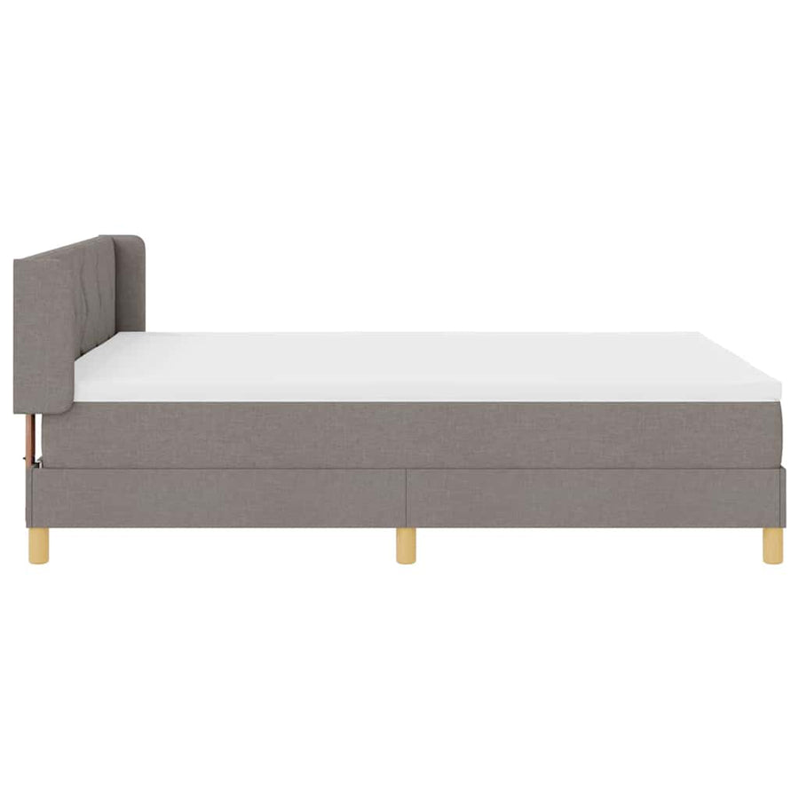 Boxspringbed met hoofdeinde Taupe 200 x 140 cm Stof