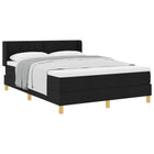Boxspringbed zwart 200x160 cm stof
