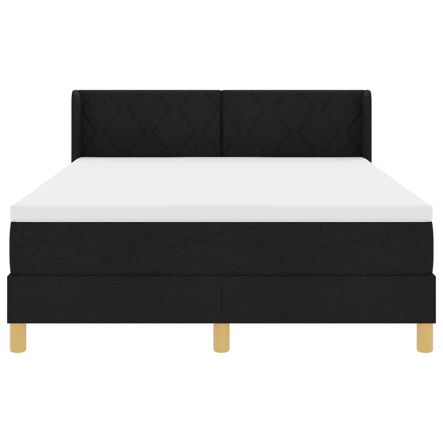 Boxspringbed met hoofdeinde Zwart 200 x 160 cm Stof