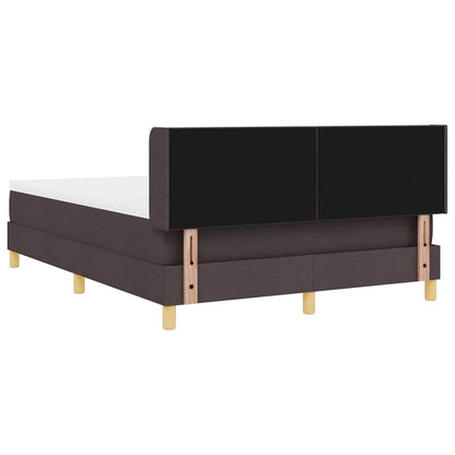 Boxspringbed met hoofdeinde Donkerbruin 200 x 160 cm Stof