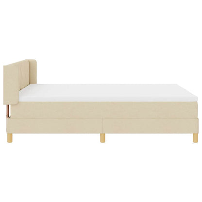 Boxspringbed met matras met hoofdeinde Crème 200 x 160 cm Stof
