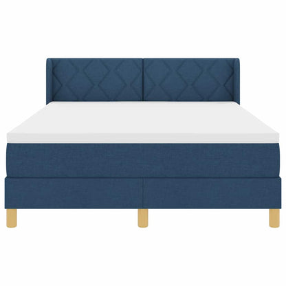 Boxspringbed met hoofdeinde Blauw 200 x 160 cm Stof