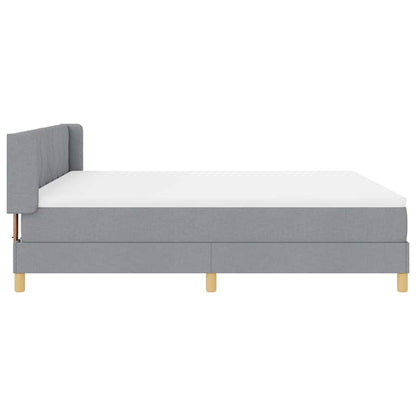 Boxspringbed met hoofdeinde Lichtgrijs 200 x 180 cm Stof