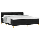 Boxspringbed 180x200 cm zwart stof