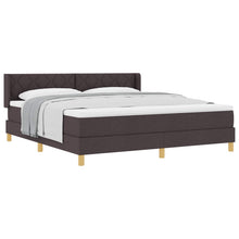Boxspringbed met hoofdeinde Donkerbruin 200 x 180 cm Stof