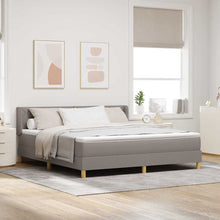 Boxspringbed met hoofdeinde Taupe 200 x 180 cm Stof