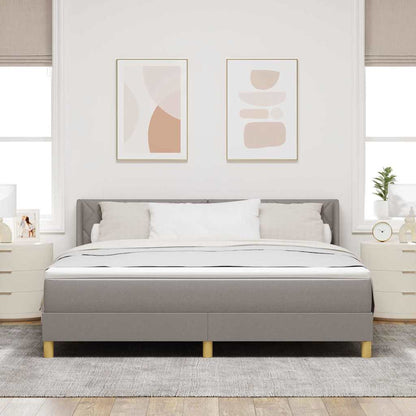 Boxspringbed met hoofdeinde Taupe 200 x 180 cm Stof