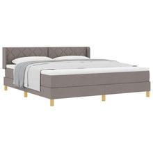 Boxspringbed met hoofdeinde Taupe 200 x 180 cm Stof
