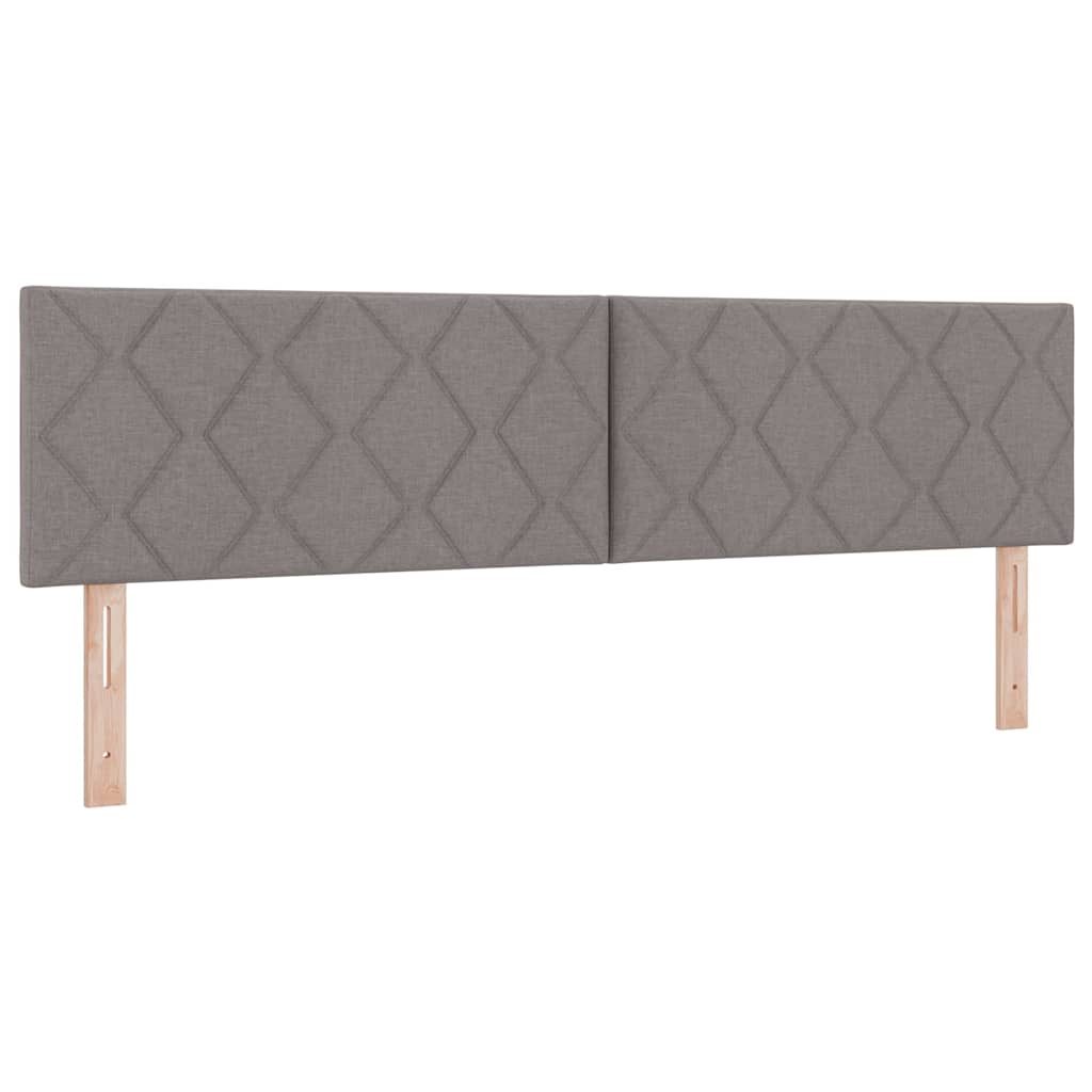 Boxspringbed met hoofdeinde Taupe 200 x 180 cm Stof
