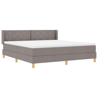 Boxspringbed met hoofdeinde Taupe 200 x 180 cm Stof