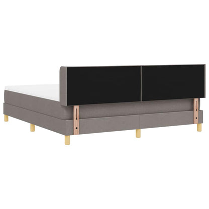 Boxspringbed met hoofdeinde Taupe 200 x 180 cm Stof