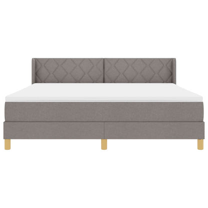 Boxspringbed met hoofdeinde Taupe 200 x 180 cm Stof