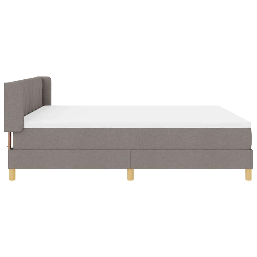 Boxspringbed met hoofdeinde Taupe 200 x 180 cm Stof