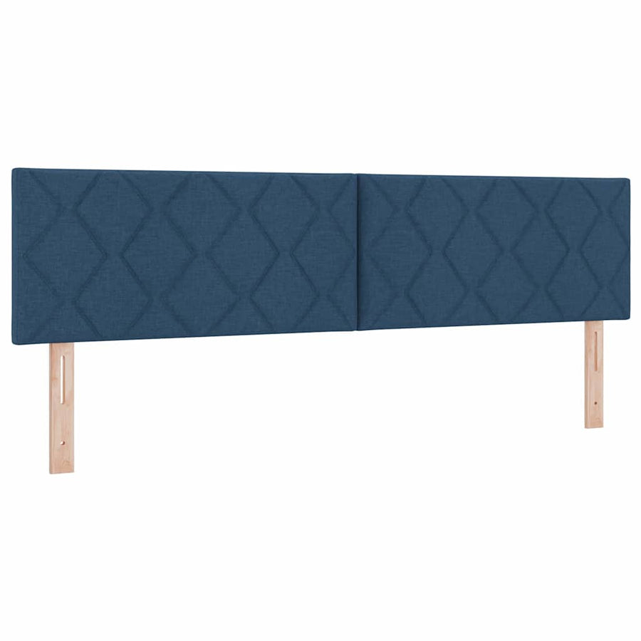 Boxspringbed met hoofdeinde Blauw 200 x 180 cm Stof