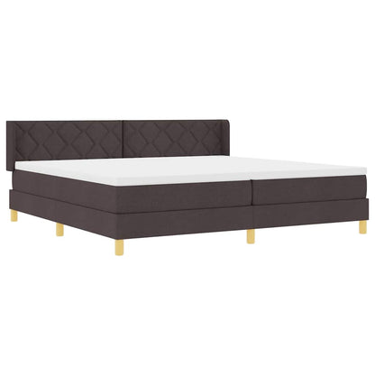 Boxspring bed Donkerbruin en Wit 200 x 200 cm Gaas