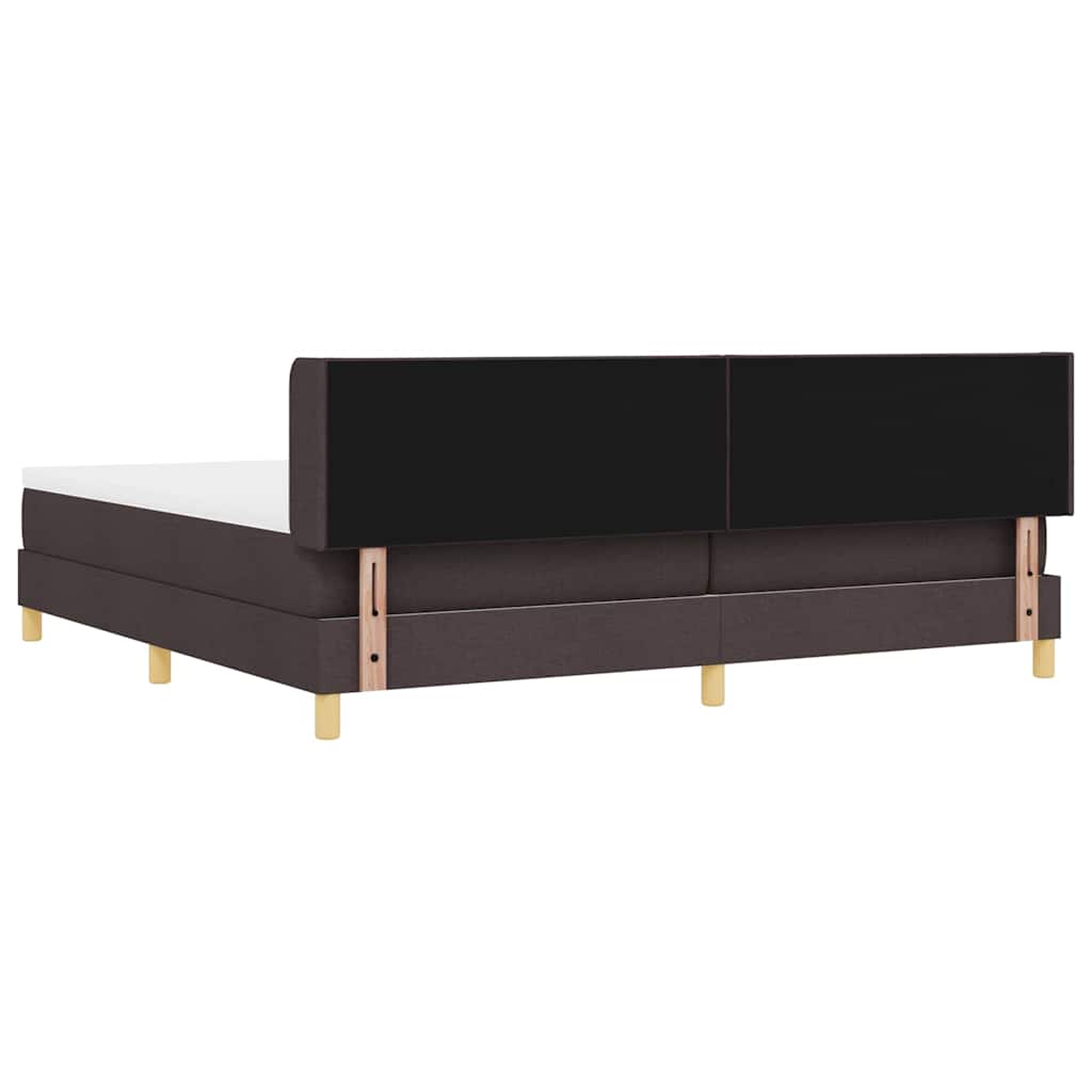 Boxspring bed Donkerbruin en Wit 200 x 200 cm Gaas
