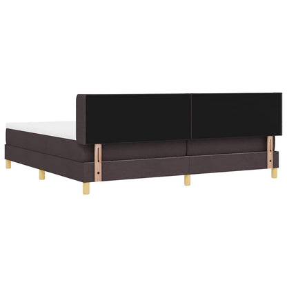 Boxspring bed Donkerbruin en Wit 200 x 200 cm Gaas