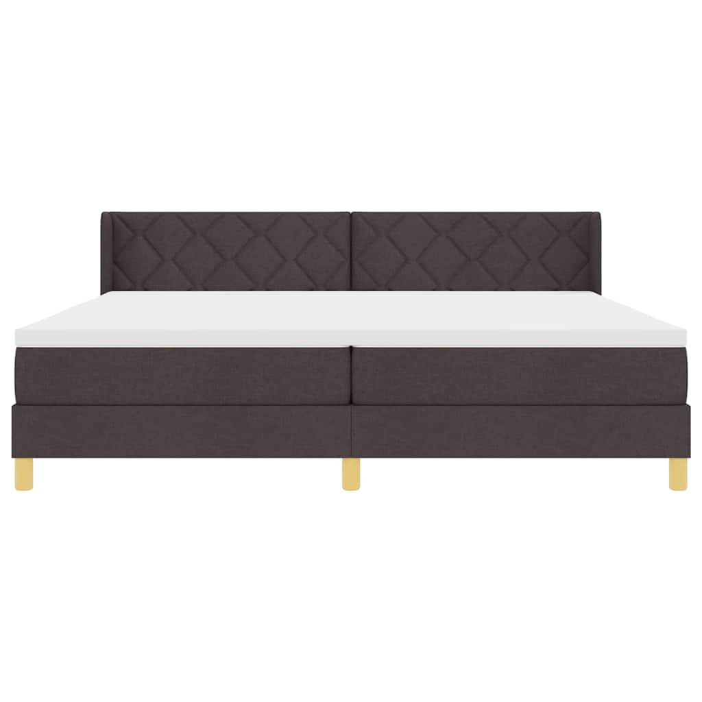Boxspring bed Donkerbruin en Wit 200 x 200 cm Gaas